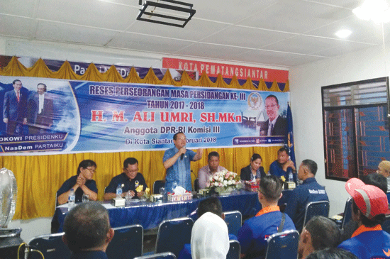 Reses di Pematangsiantar, Ali Umri: NasDem Prioritaskan Kepentingan Masyarakat