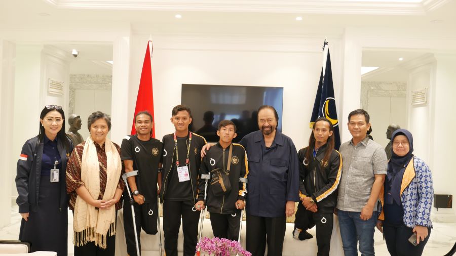 Surya Paloh Terima Timnas PSAI, Haerul Amri Apresiasi Prestasi di Malaysia