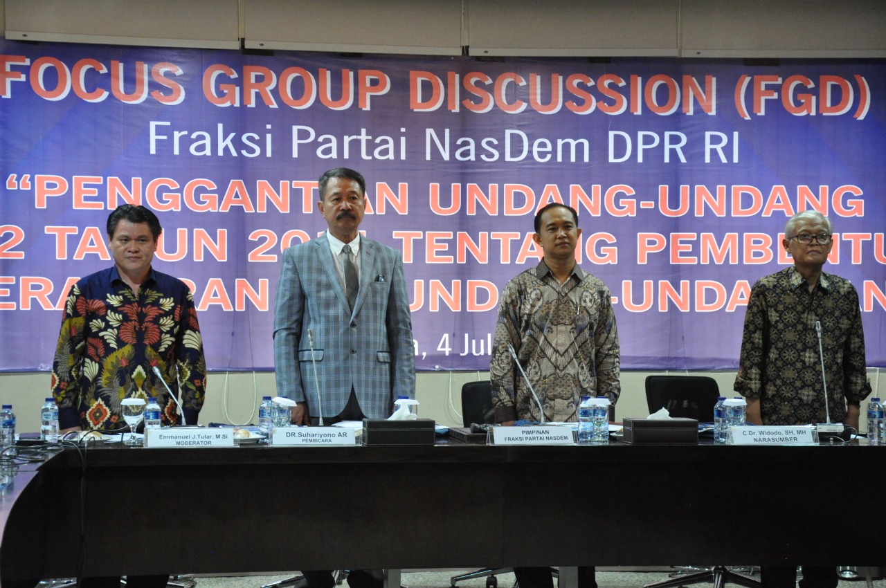 FRAKSI NASDEM AKAN DORONG REVISI UU PEMBENTUKAN PERATURAN PERUNDANG-UNDANGAN