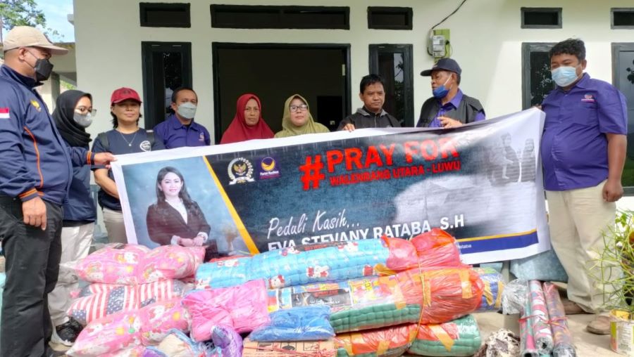 Eva Stevany Bantu Korban Tanah Longsor di Toraja Utara