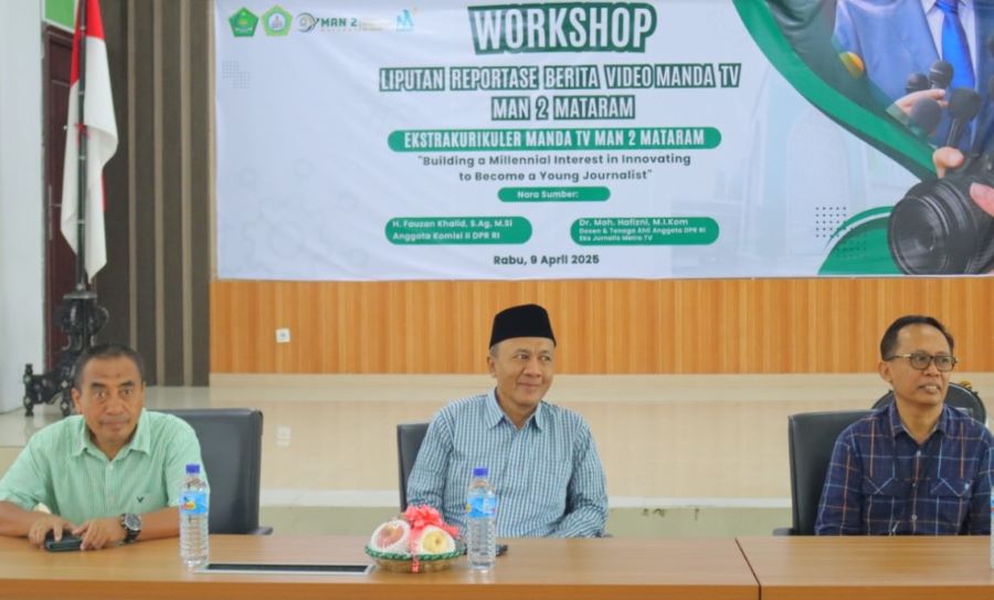 Fauzan Khalid Buka Pelatihan Jurnalistik untuk Siswa Madrasah di Mataram