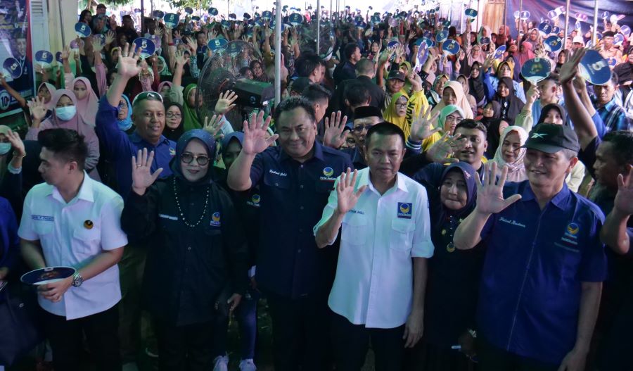 Hujan Deras tak Surutkan Kampanye Gobel