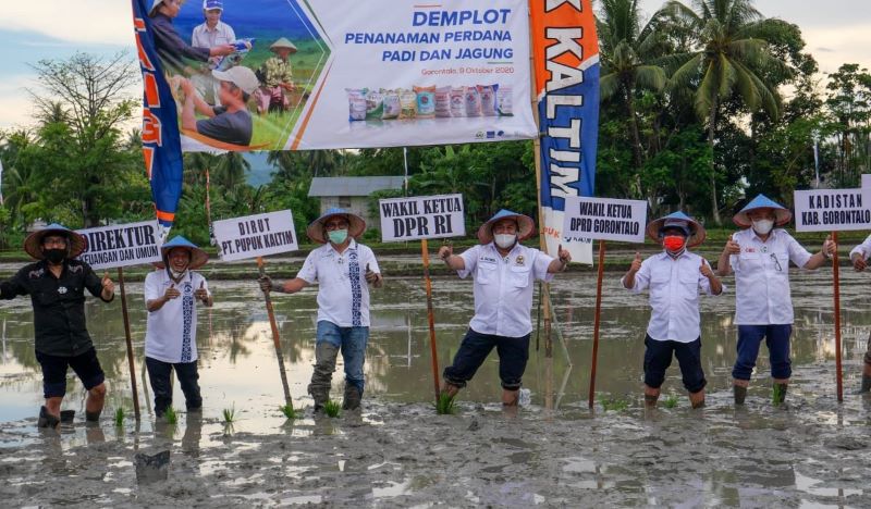 Rachmad Gobel Serahkan Bantuan 1 Ton Pupuk di Gorontalo