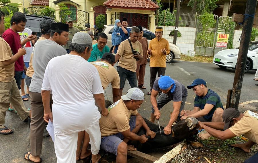 Randi Zulmariadi Salurkan Daging Kurban untuk 1.440 Warga Kepri