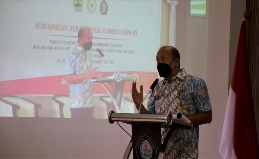 Saan Pimpin Komisi II DPR Temui Akademisi Undip Bahas RUU ASN