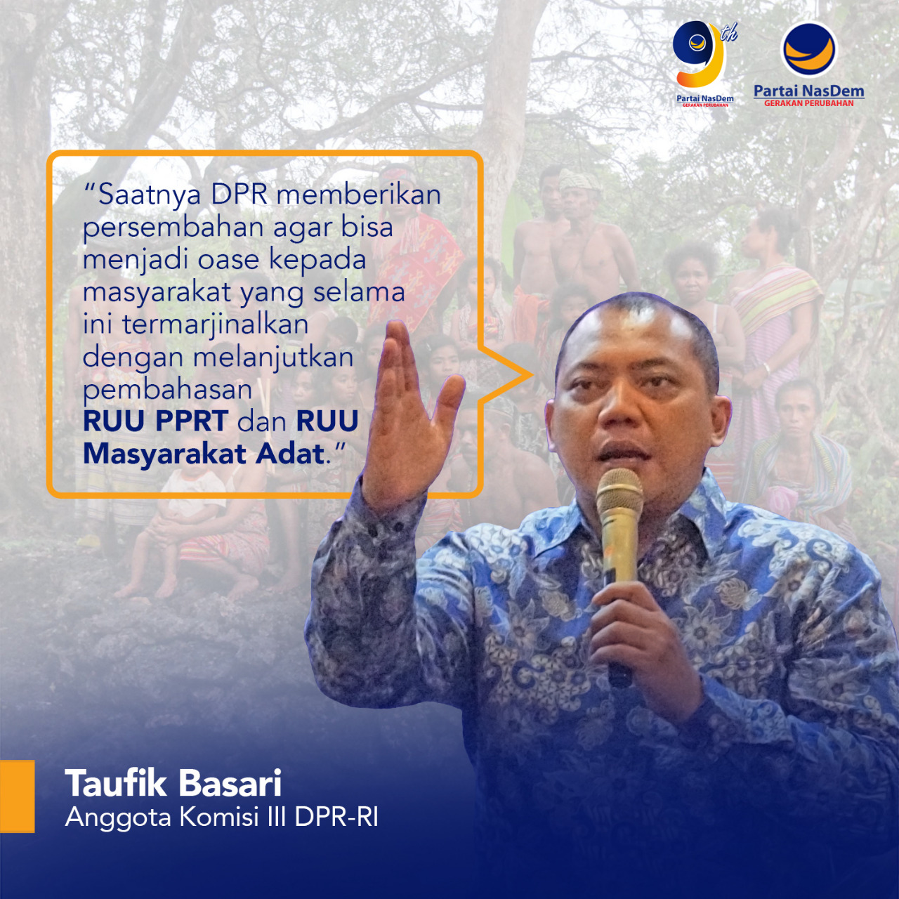 Taufik Usulkan RUU PPRT dan MHA Disahkan Jadi Inisiatif DPR